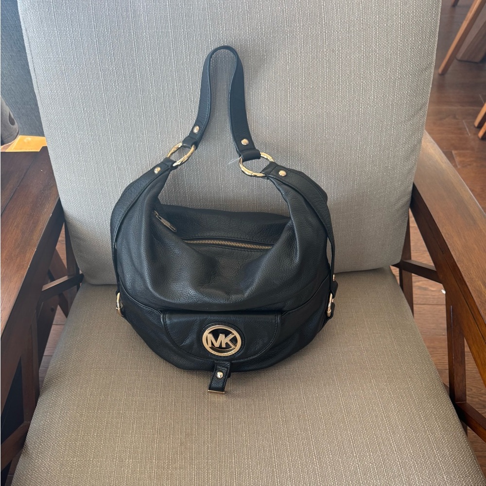 Black Leather Shoulder Bag